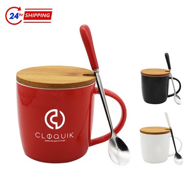 Ceramic Mup Set w/ Cover & Spoon