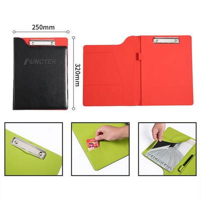 Padfolio Clipboard, Portfolio Organizer with Notepad, PU Leather Clipboard Folder for Legal Pad