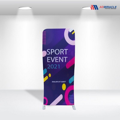 S Shape Fabric Banner Stand 2 Side