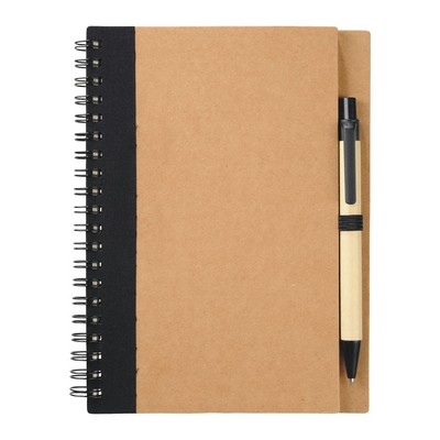 Spiral Notebook with Pen 5" x 7" Eco Friendly