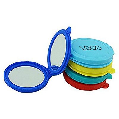 Mini Silicone Hand Mirror Round Shape