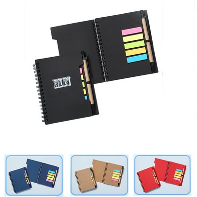 Notebook with Sticky Notes & Pen