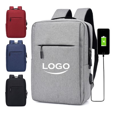 Leisure Rechargeable Laptop Backpack For Men And Women