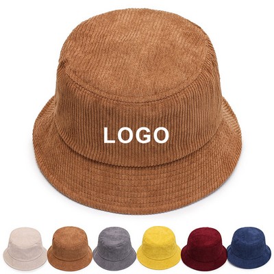 Autumn and winter corduroy bucket hat