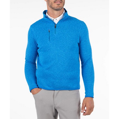 Performance Heathered 1/4 Zip Fleece Mock Neck