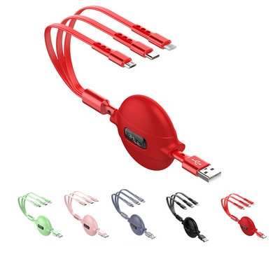 3 in 1 USB Retractable Charging Cable