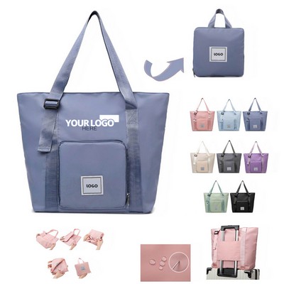 Womens Foldable Nylon Tote Bag For Gym And Travel