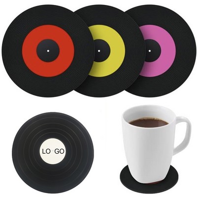 Mug/Cup Non-Slip Record Coasters Vintage Vinyl Disk Drink