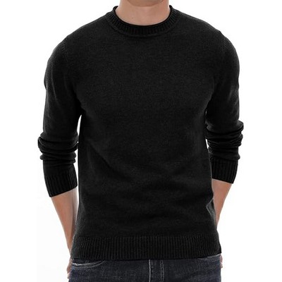 Men's Crewneck Sweater Soft Casual Sweaters for Men Classic Pullover Sweaters