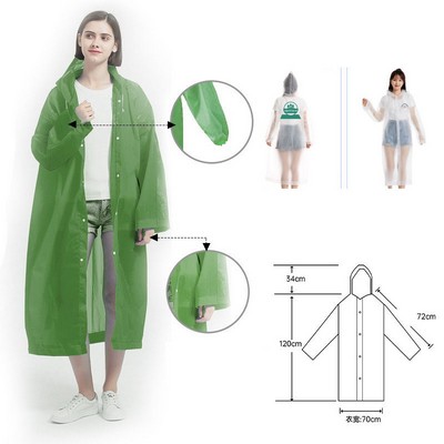 Reusable EVA Raincoat with Hood