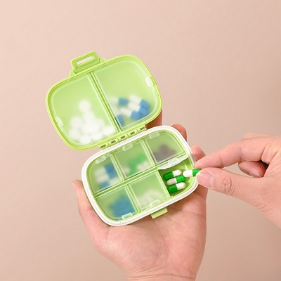 Wheat 8 Compartments Pill Case