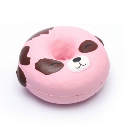 PU Slow-Rebound Pink Puppy Donut Stress Relief Toy