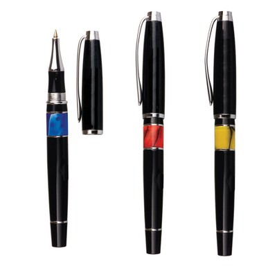 Intrepid™ Rollerball Pen w/Acrylic Center Band