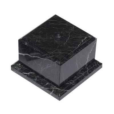 Black Zebra Cube Marble Base (5½"x3"x5½")