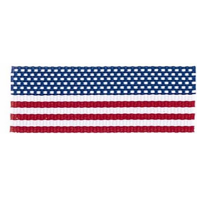 "V" Neck Ribbon - Flag - Snap Clip - 1-1/2" Wide x 32" Long