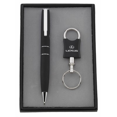 Milano Metal Pen & Valet Key Chain Gift Set