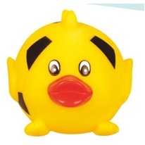 Rubber Soccer Ball Shaped Duck Dog Toy©