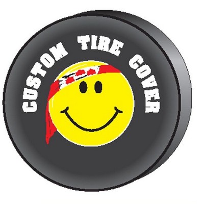 Vinyl Tire Cover 32" Diameter - 2 Color Imprint