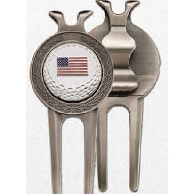 Zinc Alloy Divot Tool w/ Magnetic Custom Ball Marker