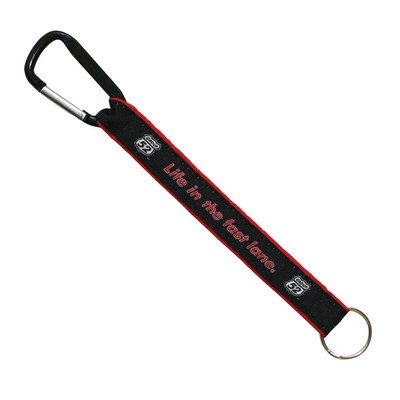 6-1/2" Woven Key Strap w/ Carabiner - "Elite" Weave