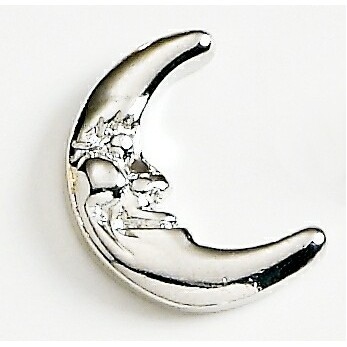 Moon with Face Marken Design Cast Lapel Pin (Up to 3/4")