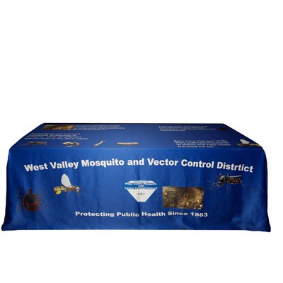 Full Color 8 Foot Flat Table Cover (152"x86")