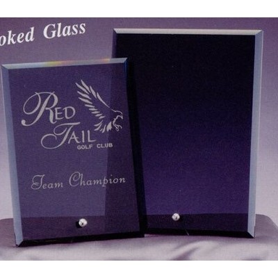 Standing Smoked Beveled Glass Plaque (5"x7")