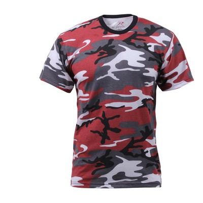 Red Camouflage Military T-Shirt (3XL)