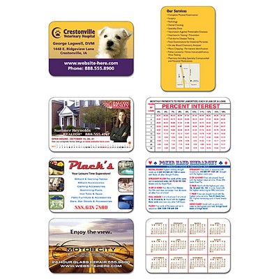 Laminated Plastic Wallet Card - 3.5x2.25 (2-Sided) - 14 pt.