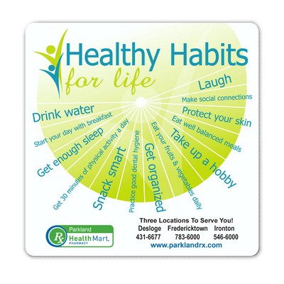 Health & Safety Laminated Healthy Habits for Life Magnet