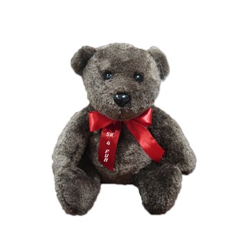 Custom Plush Gray Bear w/ Ribbon