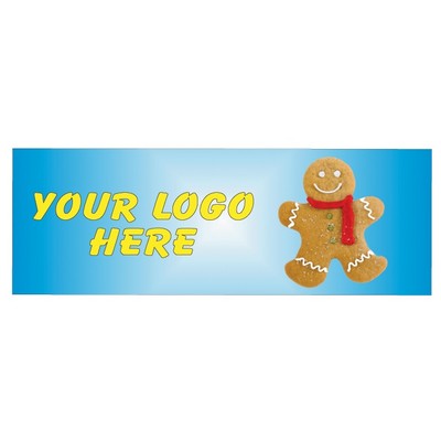 Gingerbread Man Panoramic Badge w/ Bar Pin (1.625"x4.625")