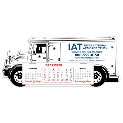 Armored Truck Full Color Die-Cut Desk Calendar