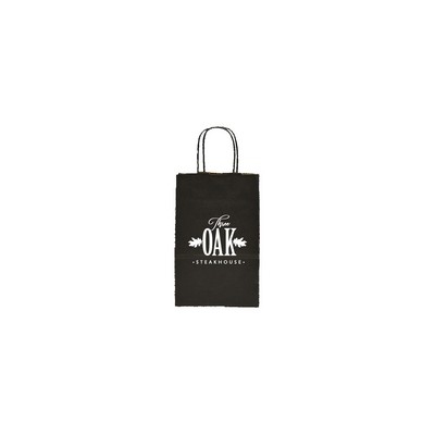 India Ink Black Shadow Stripe Bag (5.5"x3.25"x8.375")