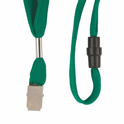 Blank 1/2" Tube Lanyard with Bulldog Clip/Breakaway