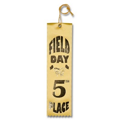 2"x8" 5st Place Stock Field Day Carded Event Ribbon