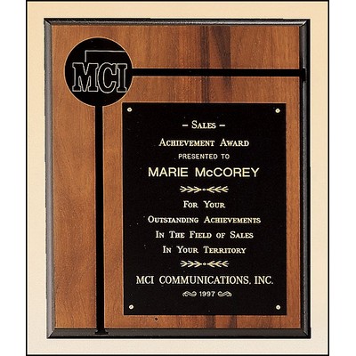 Walnut Plaque with Disc 8" x 10.5"