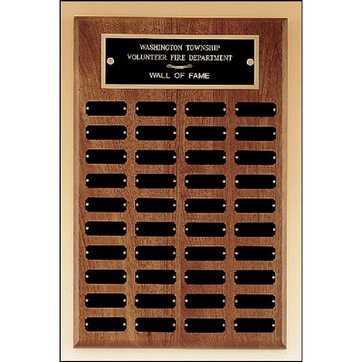 Walnut Perpetual 40 Plate Plaque (13" x 20")