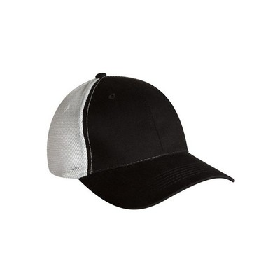 Lightweight Brushed Cotton Cap w/Athletic Mesh Back