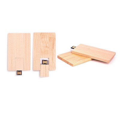 1 GB Wooden Credit Card USB Flash Drive