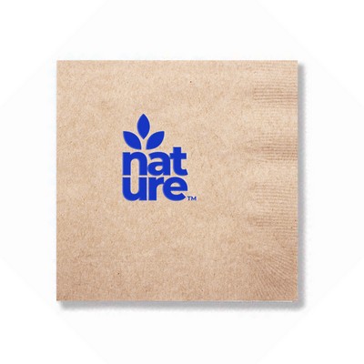 Foil Stamped 1 Ply Kraft Beverage Napkin