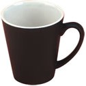 12 Oz. Funnel Mug- White in / Black Matte out