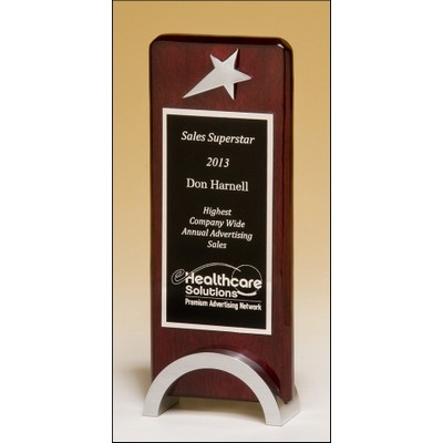 Rosewood Award w/Chrome Plated Star