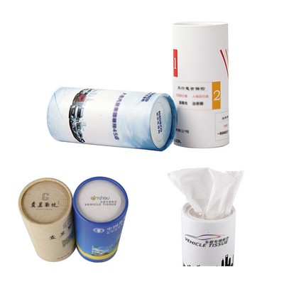 Full Color Printing Tissue Round Container with Tissues