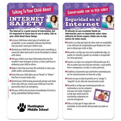 Talking To Your Child About Internet Safety 2-Sided Bilingual Glancer - Personalized