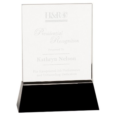 Cavalcade Rectangle Crystal Award, 8"H