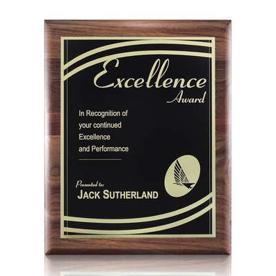 Sedgewick/Marietta Plaque - Walnut/Black 10½"x13"