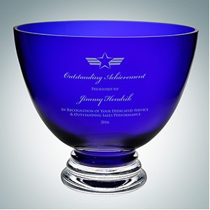 Cobalt Blue Footed Glass Bowl (M)