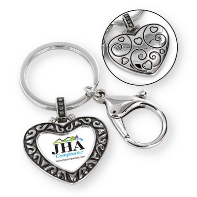 Vintage Heart Key Ring