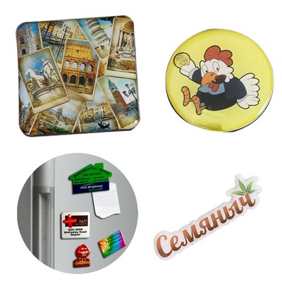 Full Color Imprint Custom Shape Epoxy Fridge Magnets